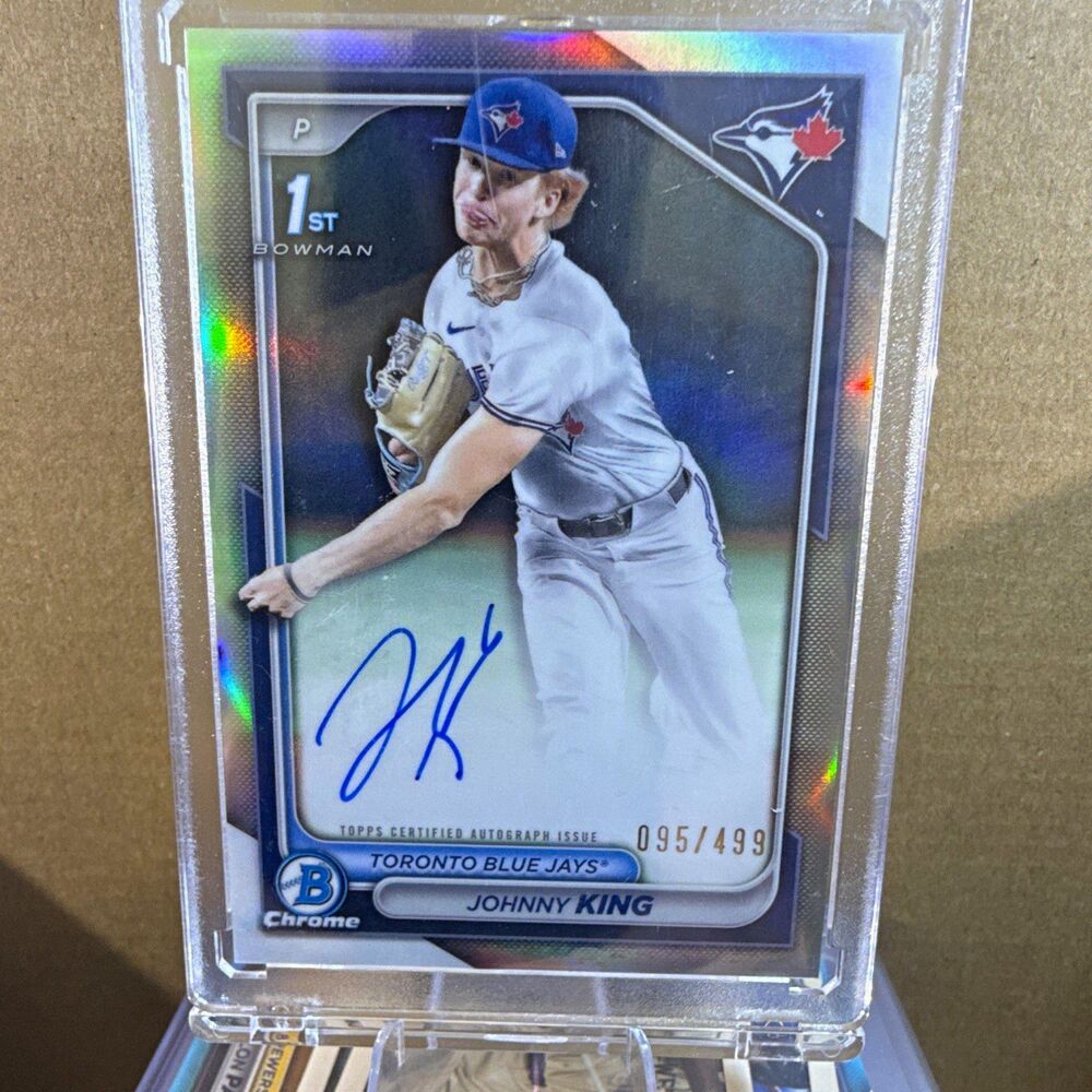 2024 Topps Bowman Draft Johnny King RC Auto Refractor /499 CPA-JKI Blue Jays